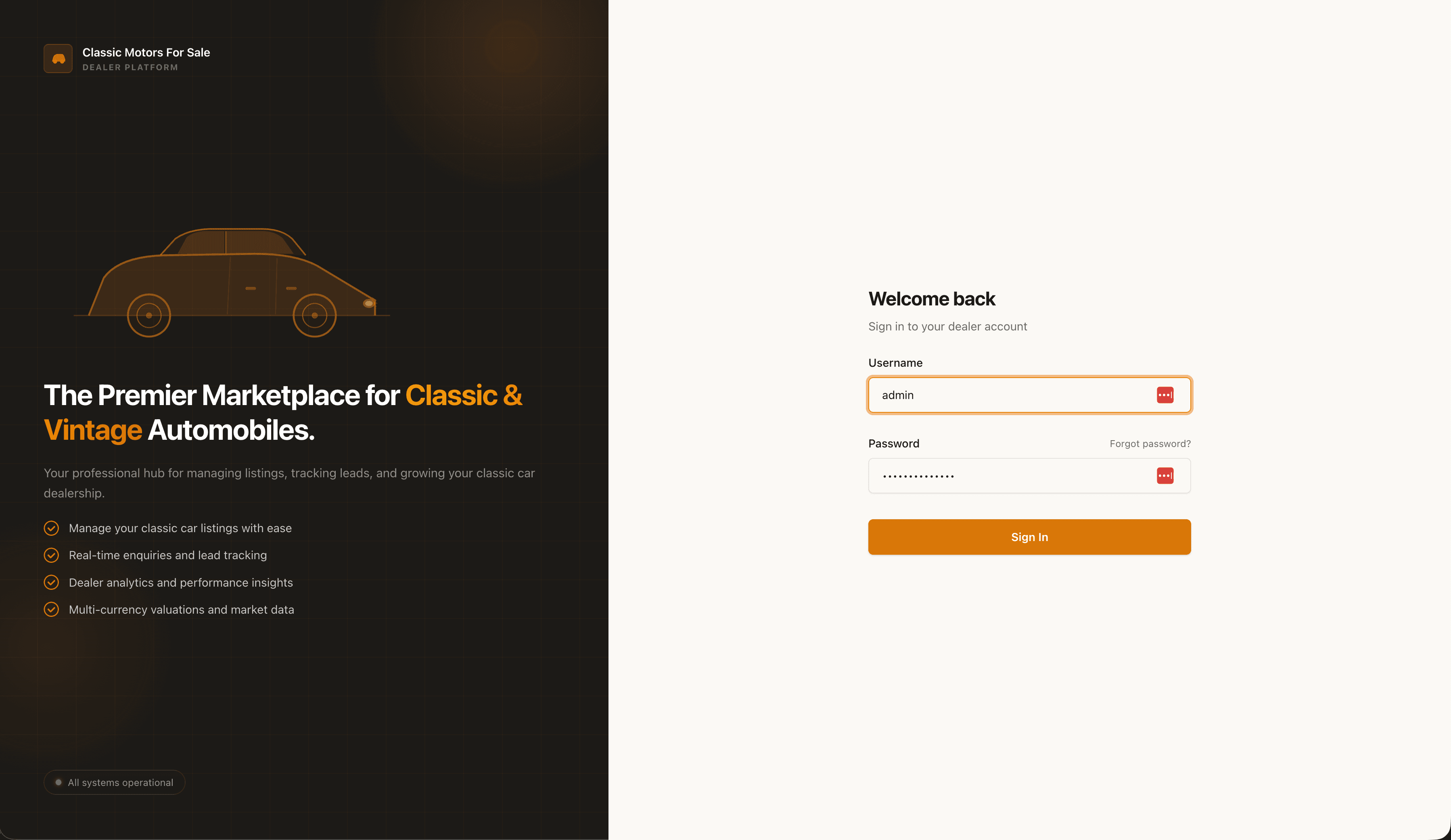 Classic Motors Marketplace