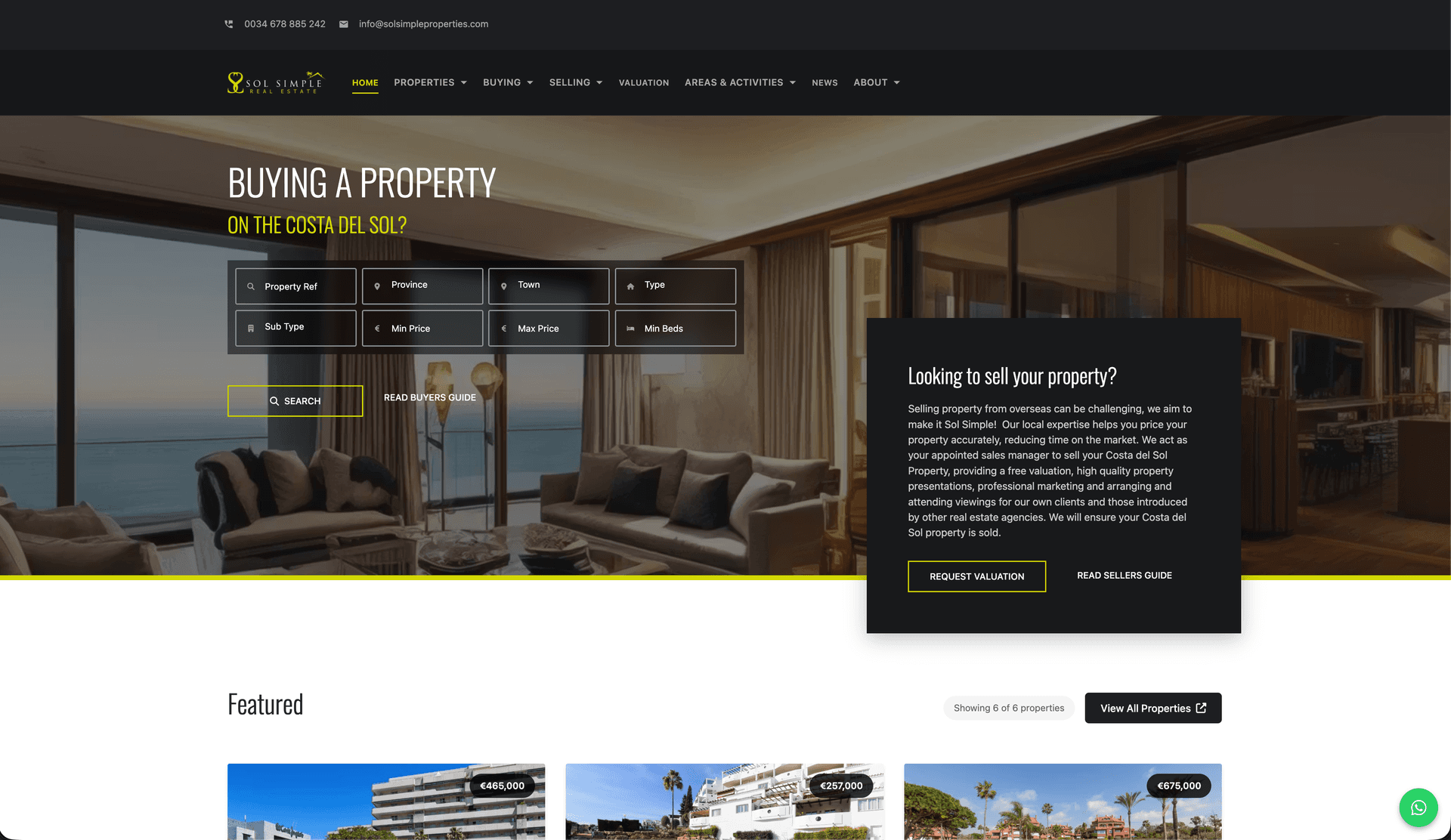 Webspain Project — Sol Simple
